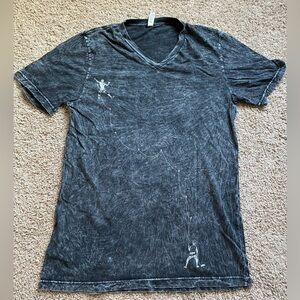 Bella Canvas Charcoal Climbing Graphic V-Neck Tee